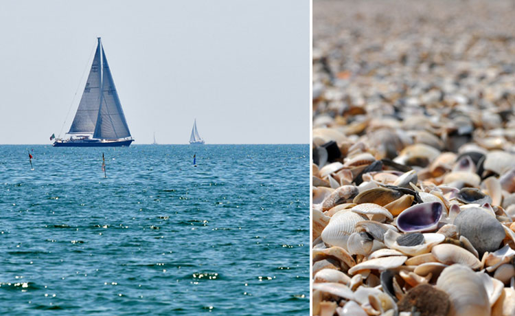 Some of the sights on the beach and on the water at San Nicolo Beach.