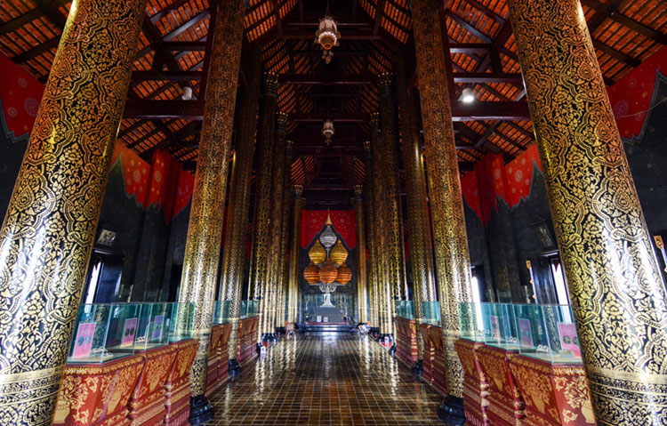 Inside of the Royal Park Rajapruek Royal Pavilion.