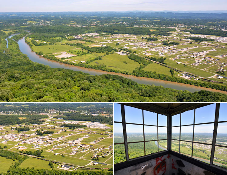 Holston Army Ammunition Plant seen from Garden Mountain Lookout Tower.