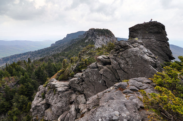 Rocky summit at Calloway Peak on Grandfather Mountain.